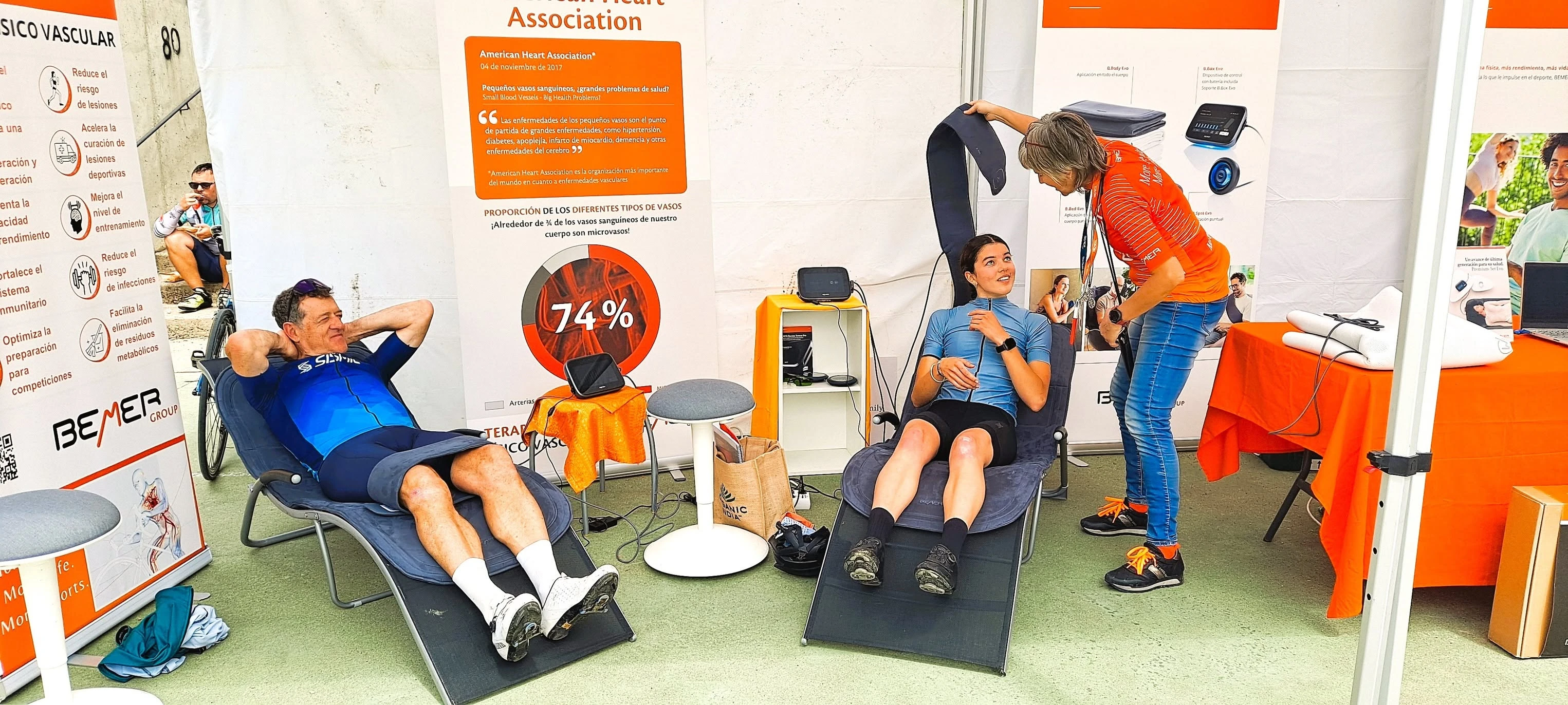 Servicio Terapia Físico Vascular BEMER para eventos deportivos