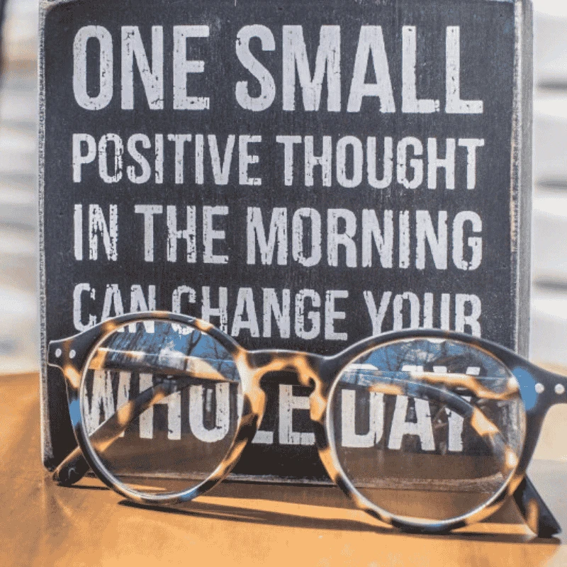 Un pequeño pensamiento positivo por la mañana puede cambiar vuestro día
